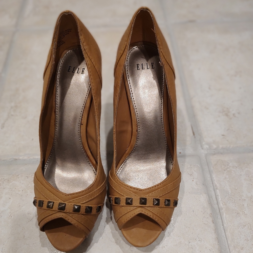 Fab Platform peep toe stilettos.